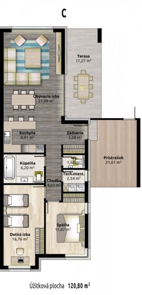 3 izbový dom C