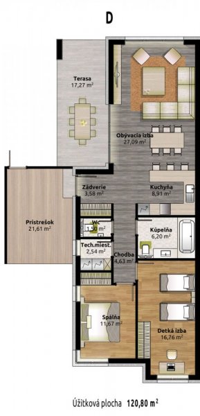 3 izbový dom D 3 izbový dom D